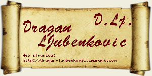Dragan LJubenković vizit kartica